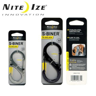 Size 2 Nite Ize Unisexs S-Biner Stainless Steel Slide Lock 