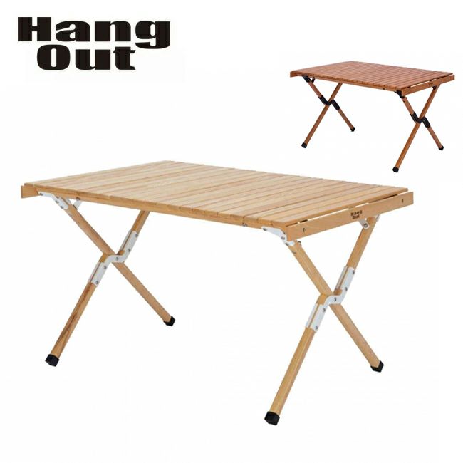Hang Out ハングアウト Apero Wood Table アペロ ウッドテーブル APR-H600  【アウトドア/キャンプ/机/天然木/ロールアップ】 | Hang Outの通販 | Orange