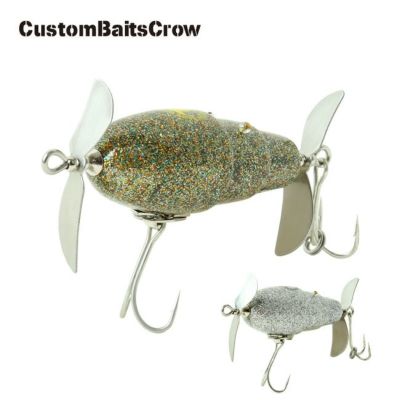 CustomBaitsCrow カスタムベイツクロー ハンドメイド トップウォータールアー ウッド ウフ