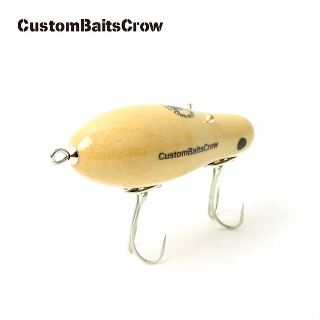 CustomBaitsCrow カスタムベイツクロー ハンドメイド トップウォータールアー ウッド ウフ