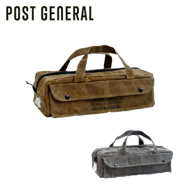 POST GENERAL ポストジェネラル WAXED CANVAS TOOL BAG BOXY ワックスドキャンバスツールバッグボクシー  98214008 【収納/ギアケース/アウトドア/キャンプ】