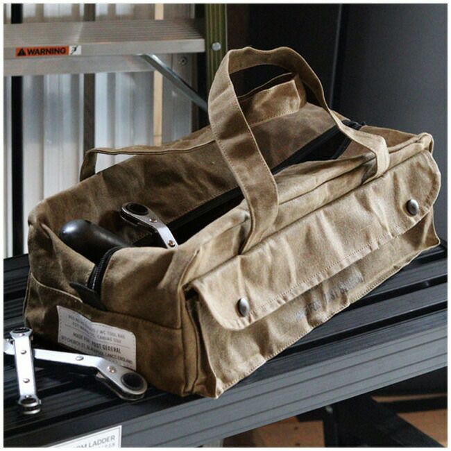 POST GENERAL ポストジェネラル WAXED CANVAS TOOL BAG BOXY ワックスドキャンバスツールバッグボクシー  98214008 【収納/ギアケース/アウトドア/キャンプ】