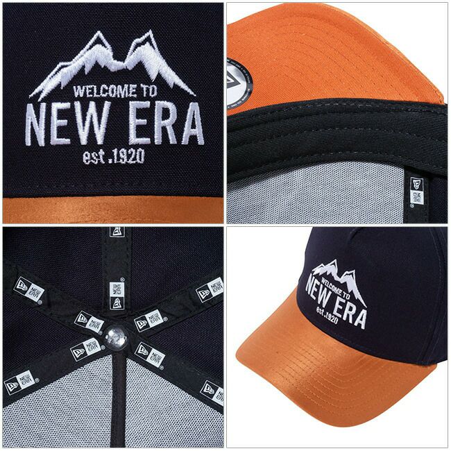 NEWERA ニューエラ 9FORTY A-Frame Duck Canvas ダックキャンバス Walcome to New Era ネイビー マスタードスウェードバイザー  13327707 【帽子/ニューエラアウトドア/スポーツ】