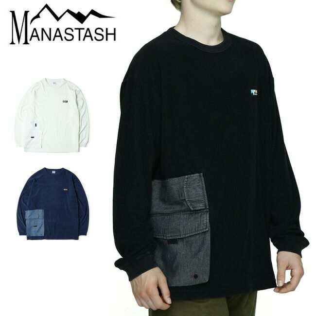 MANASTASH マナスタッシュ SNUG PILE CARGO POCKET TEE スナッグパイル