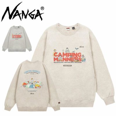 NANGA ナンガ ECO HYBRID CAMPING MANNERS PEG&ROPE SWEATSHIRT エコハイブリッドキャンピングマナー ペグ&ロープスウェットシャツ