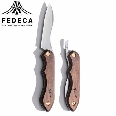 fedeca  名栗イペ オーク 折り畳みナイフ 天然木】折畳式料理ナイフ 名栗イペ 9,900円