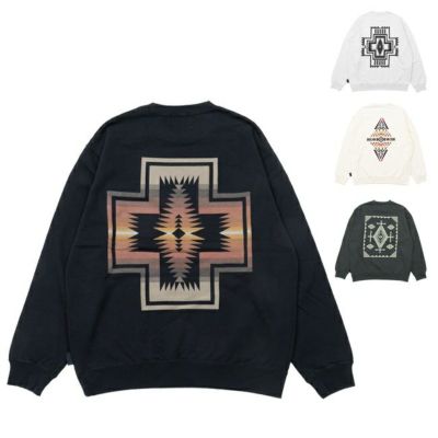 【Safari×PENDLETON/美品】 バックプリントスウェットガウン PENDLETON ペンドルトン Back Print Sweat バックプリント